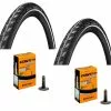 2 Dekk + 2 Slanger Continental Contact 700x40C (42-622) Med Refleks Bil Ventil