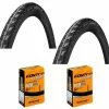 2 Dekk + 2 Slanger Continental Contact 700x40C (42-622) Racerventil