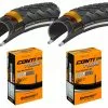 2 Dekk + 2 Slanger Continental Contact Plus 700x42 (42-622) Refleks Dunlop Ventil