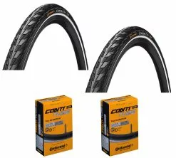 2Dekk + 2 Slanger Continental Contact 26" X 1.75 (47-559) Med Refleks Med Refleks Dunlop Ventil