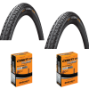 2 Dekk + 2 Slanger Continental Ride Tour Svart 700x40C (42-622) Dunlop Ventil