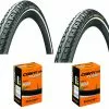 2 Dekk + 2 Slanger Continental Ride Tour 26 X 1.75 (47-559) Med Refleks Bil Ventil