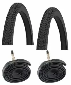 2 Dekk + 2 Slanger Duro HF167 Bysykkel Dekk 700x38C (40-622) Dunlop Ventil