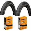 2 Dekk + 2 Slanger MTB Dekk Continental Double Fighter III 700x35 (37-622) Racer Ventil