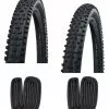 2 Dekk + 2 Slanger Schwalbe Nobby Nic Og Rocket Ron 29 X 2,25" Med Presta Ventil