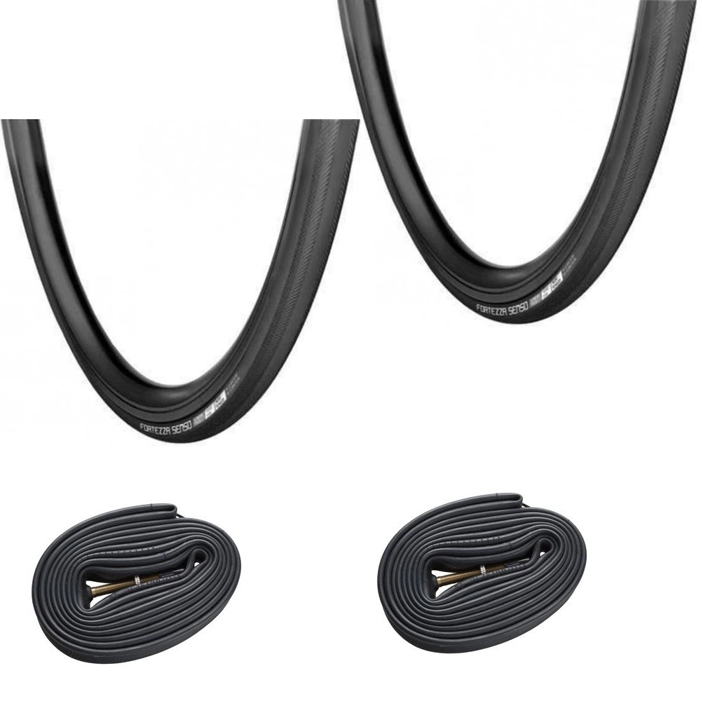 2 Dekk + 2 Slanger Vredestein Senso All Weather 700x25C Sort