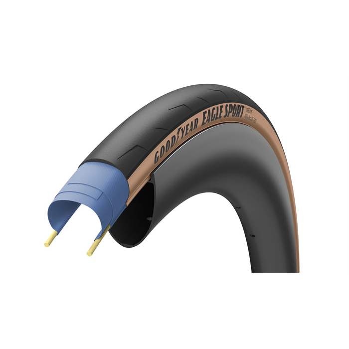 Goodyear Eagle Sport 700 X 28c TubeType Tan Skinwall