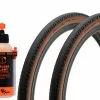 Gruspakke Pirelli Cinturato Hard Grusdekk 700x40C Klassisk Med Oransje Forsegling 237 Ml Tubeless Guffe