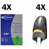 4 Dekk + 4 Slanger Schwalbe Kid 14''