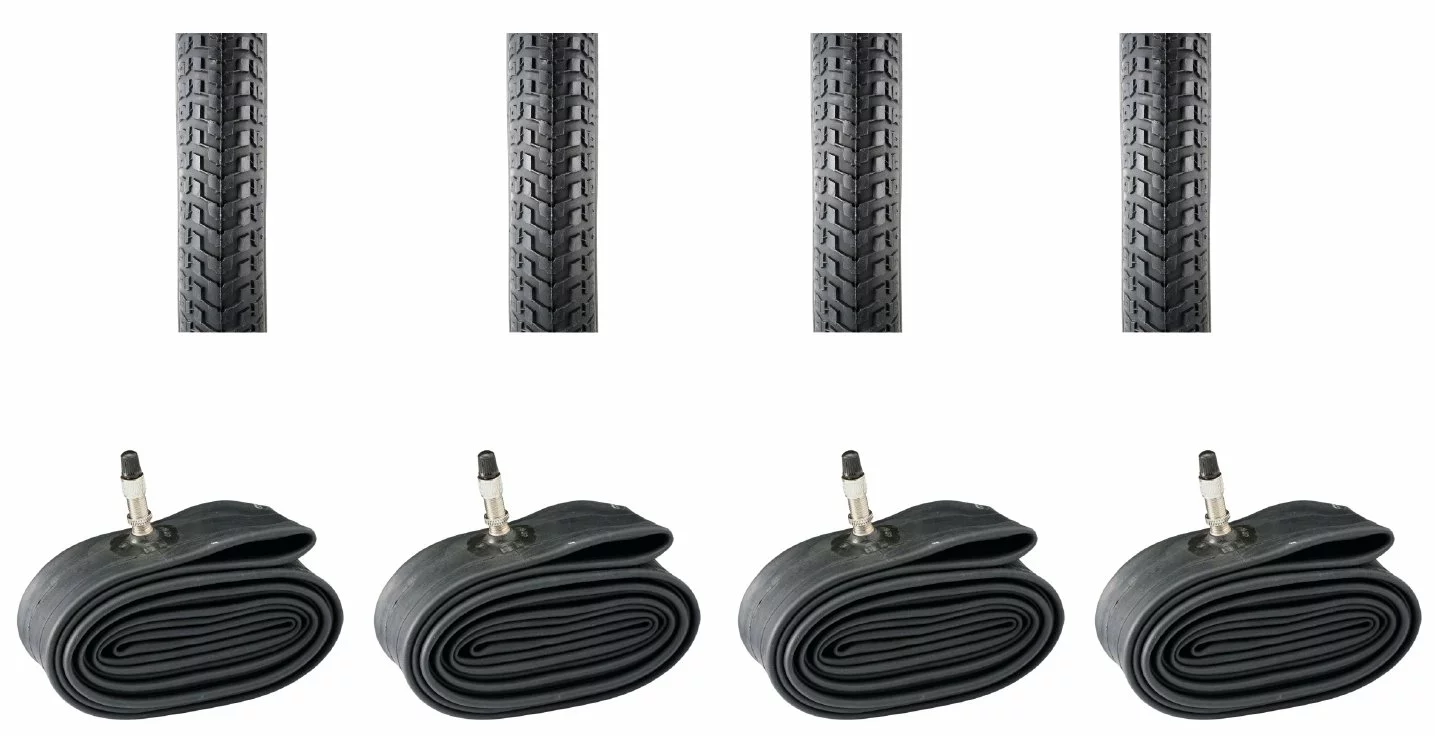 BIKE ATTITUDE Barnevognpakke Med 4 Dekk Og 4 Slanger 12 X 1/2 X 2 1/4